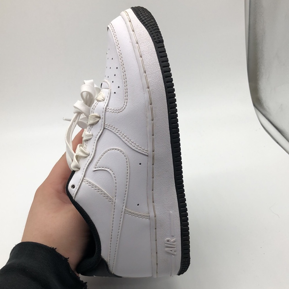 Nike Air Force 1 ESS Low (GS) White Black Sneakers DV1332 100 USED Size 5Y - Picture 7 of 16